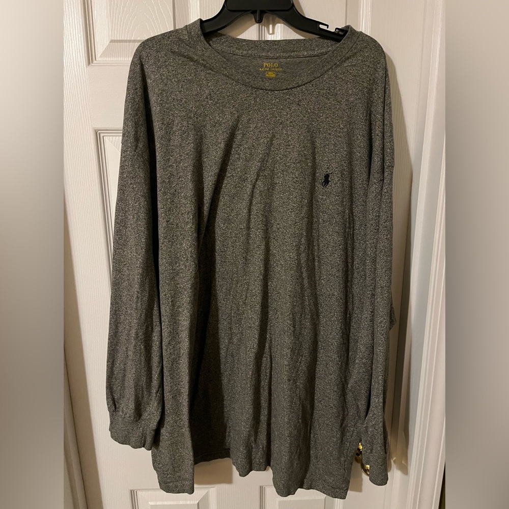 Polo Ralph Lauren 4XB long Sleeve Heather Black T-Shirt